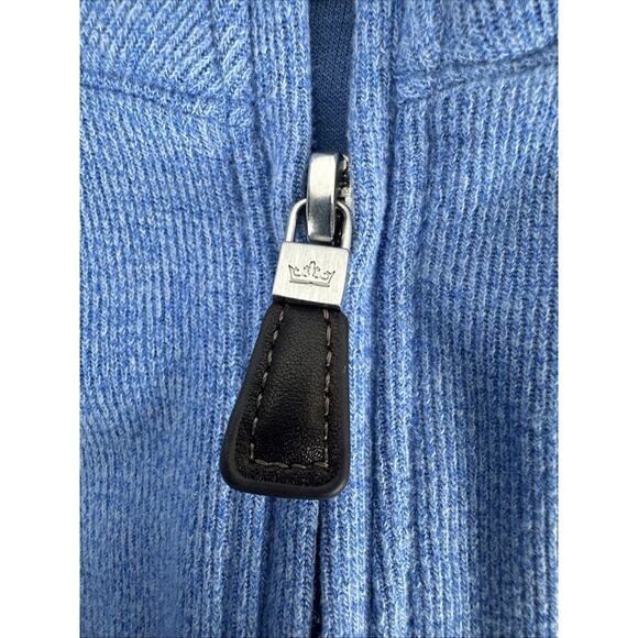 Peter Millar Quarter Zip Light Blue Pullover Sweater Size XL Tri Blend Melange - Picture 4 of 8